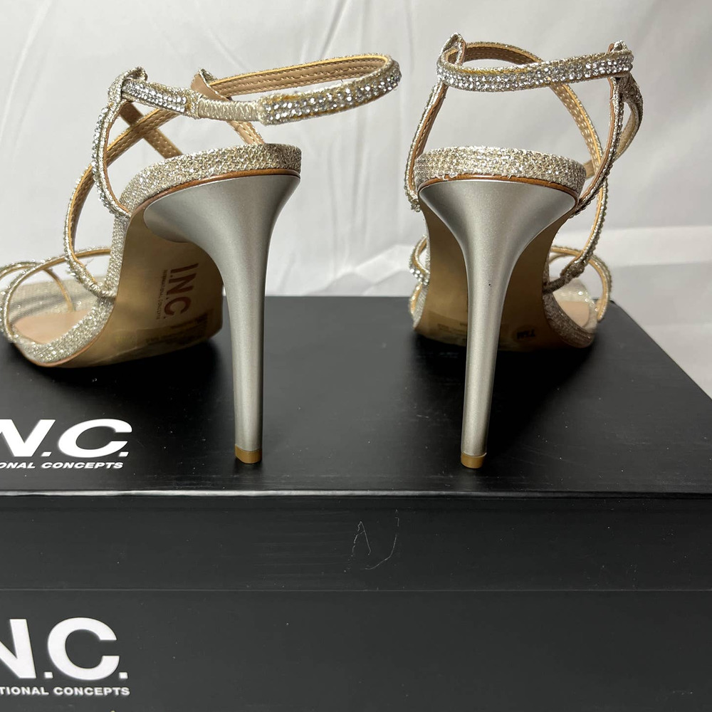 Women rhinestone open toe heels - Picture 5 of 5